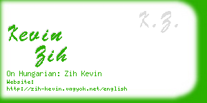 kevin zih business card